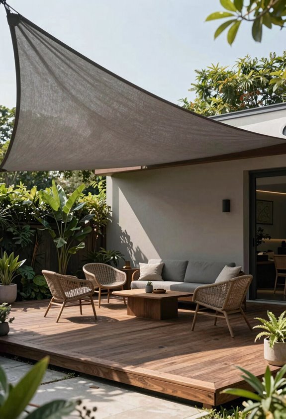 10 Covered Patio Designs That Transform Your Backyard 2 diy shade sails cheap quick stylish canopy