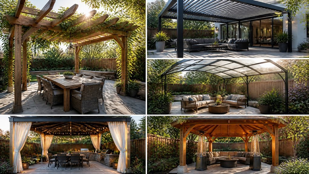 five backyard patio cover ideas