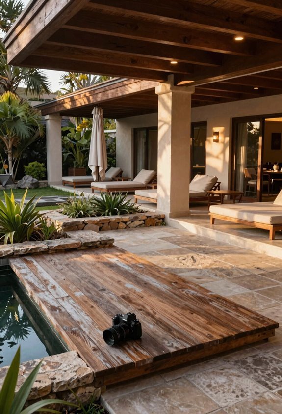 5 Backyard Patio Cover Ideas for Year-Round Outdoor Living 4 sunken lounge with levels