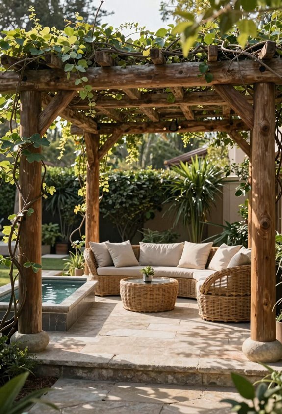 5 Backyard Patio Cover Ideas for Year-Round Outdoor Living 5 timber frames vines natural shade